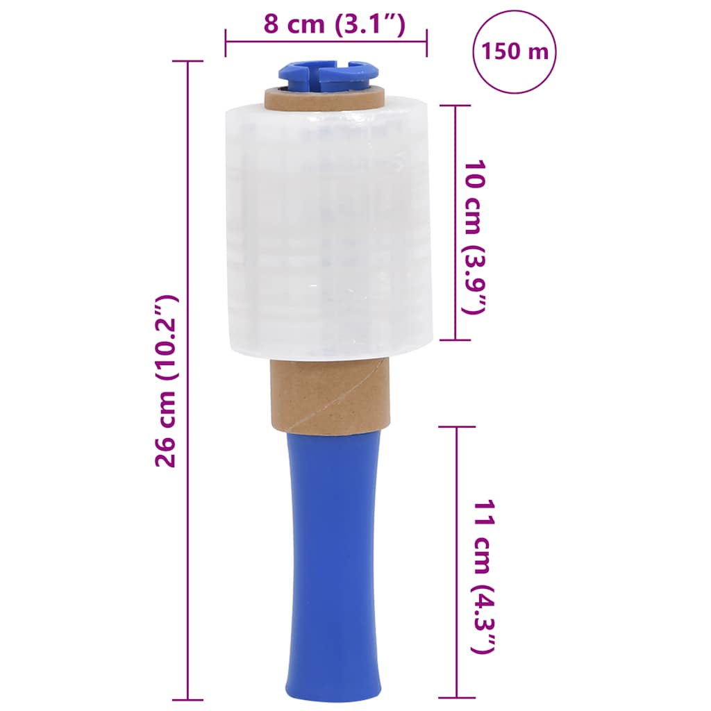 Film Estensibili 50 pz Trasparenti 23 μm 10 cm x 150 m | homemem39