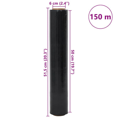 Film Estensibile 2 pz Nero 20 μm 50 cm x 150 m | homemem39