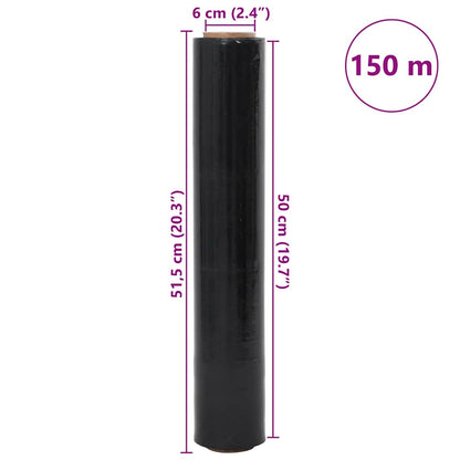 Film Estensibile 6 pz Nero 30 μm 50 cm x 150 m