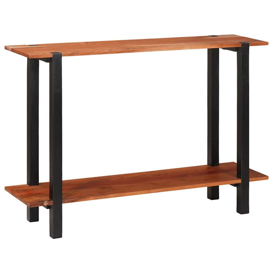 Tavolo consolle con lo scaffale Marrone 110 x 30 x 75 cm