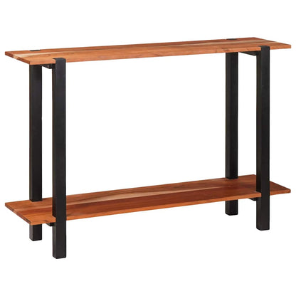 Tavolo consolle con lo scaffale Marrone 110 x 30 x 75 cm