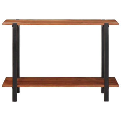 Tavolo consolle con lo scaffale Marrone 110 x 30 x 75 cm