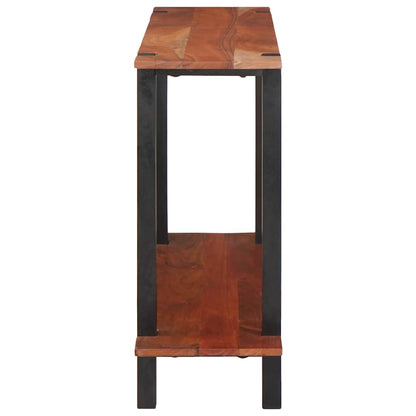 Tavolo consolle con lo scaffale Marrone 110 x 30 x 75 cm