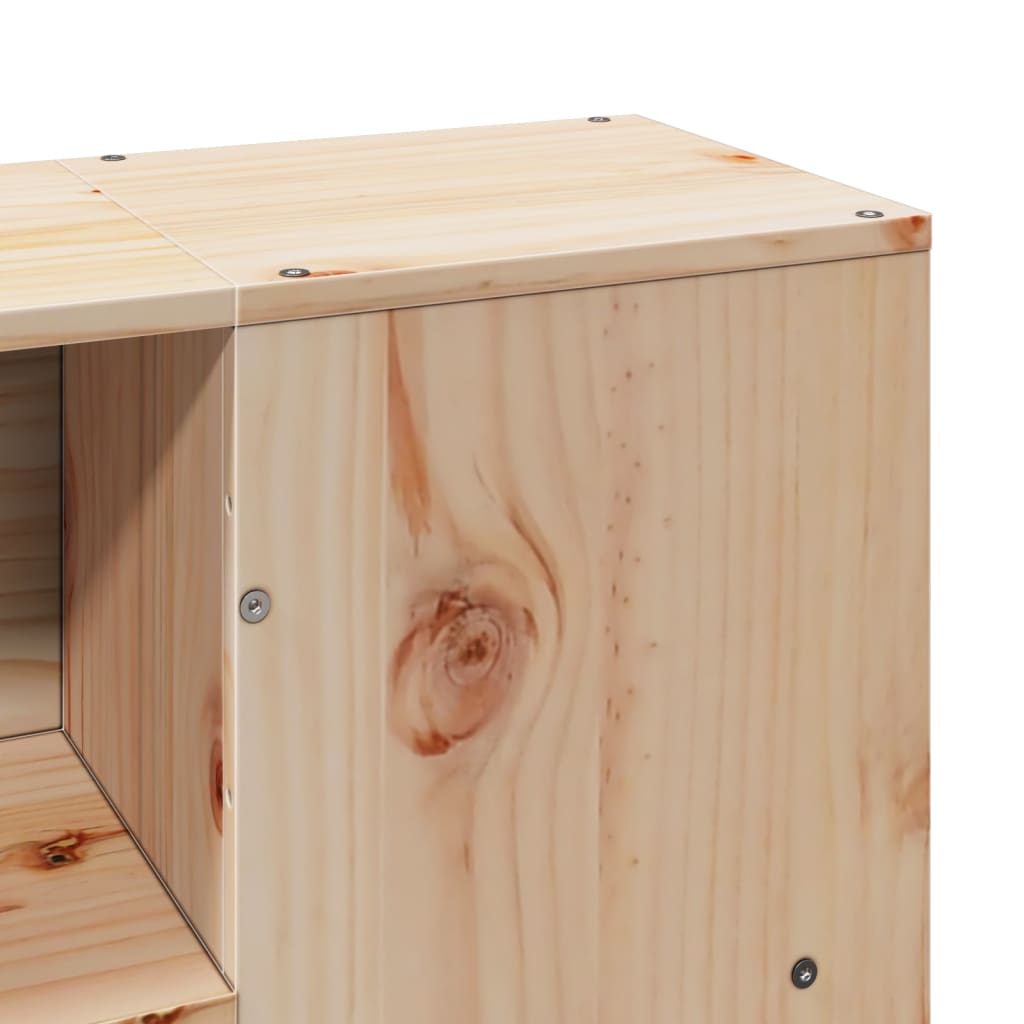 Letto Libreria senza Materasso 135x190 cm in Legno di Pino - homemem39