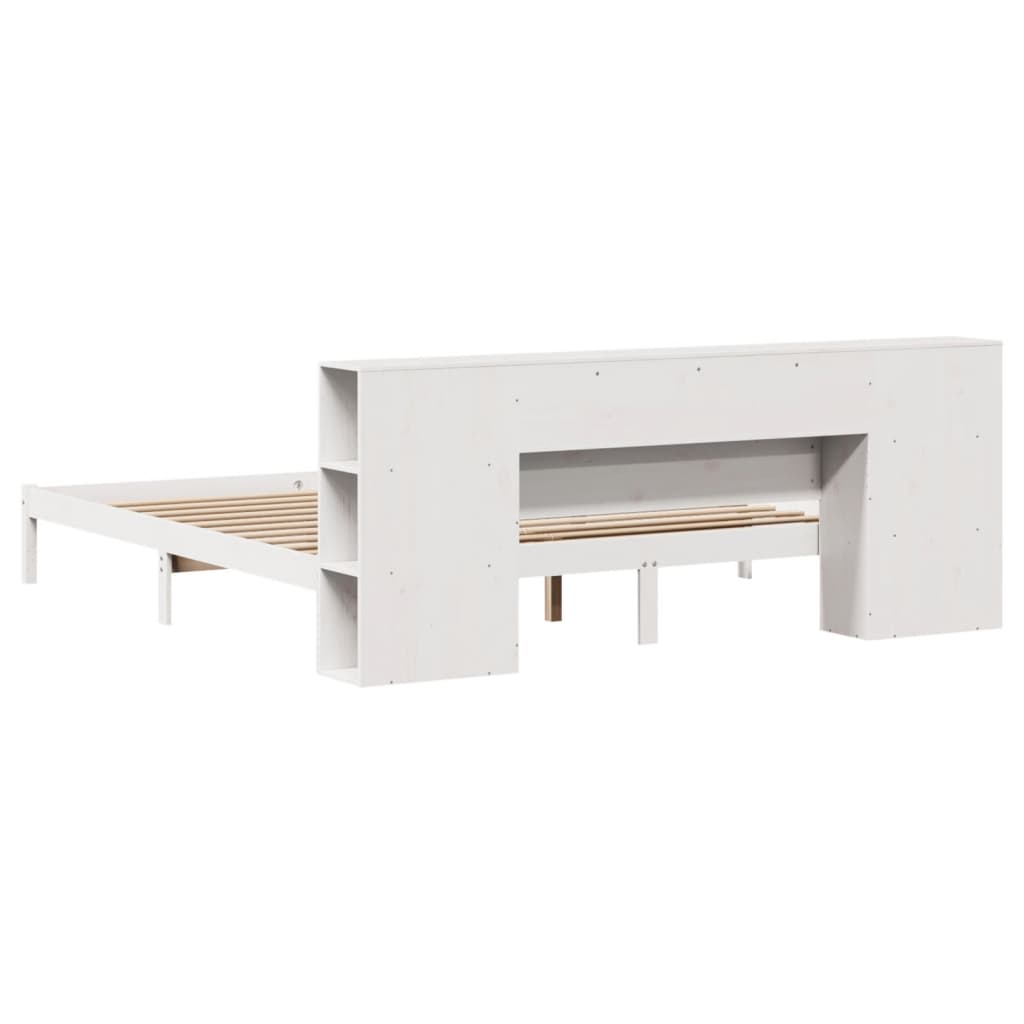 Giroletto con Libreria senza Materasso 180x200 cm in Legno Pino - homemem39