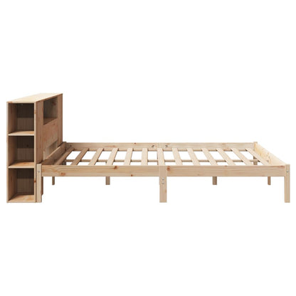 Letto Libreria senza Materasso 200x200 cm in Legno di Pino - homemem39