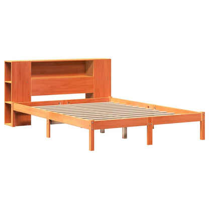 Letto Libreria senza Materasso Marrone Cera 150x200 cm in Pino | homemem39