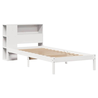 Letto con Libreria senza Materasso 75x190 cm in Legno Pino | homemem39