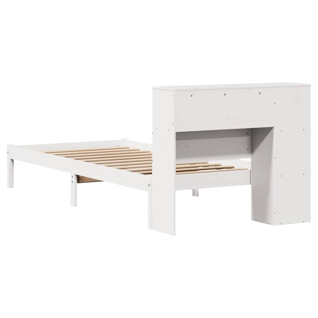 Letto con Libreria senza Materasso 75x190 cm in Legno Pino | homemem39