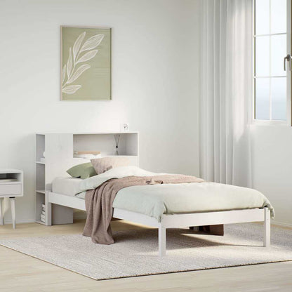 Letto con Libreria senza Materasso 75x190 cm in Legno Pino | homemem39