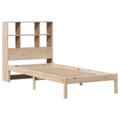 Letto Libreria senza Materasso 90x200 cm Legno Massello Pino
