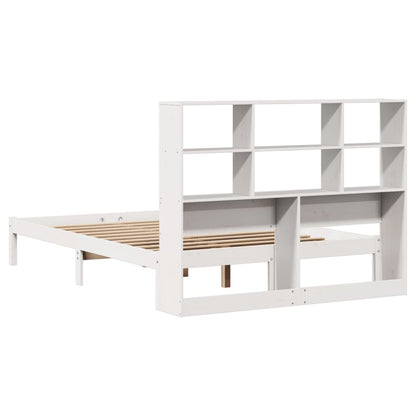 Letto Libreria senza Materasso Bianco 160x200 cm Legno di Pino | homemem39