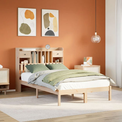Letto Libreria senza Materasso 135x190 cm in Legno di Pino
