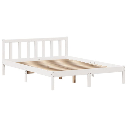 Letto Libreria senza Materasso Bianco 120x200 cm Legno di Pino - homemem39