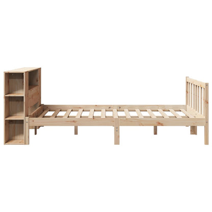 Letto Libreria senza Materasso 150x200 cm in Legno di Pino - homemem39