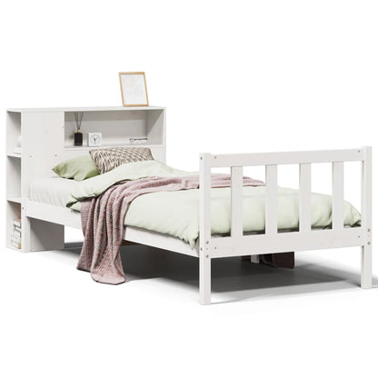 Letto con Libreria senza Materasso 75x190 cm in Legno Pino - homemem39