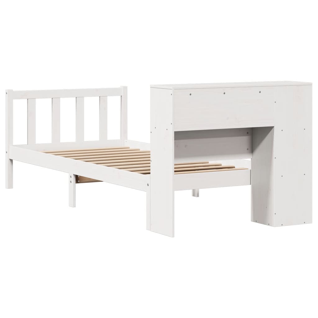 Letto con Libreria senza Materasso 75x190 cm in Legno Pino - homemem39