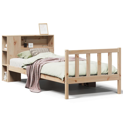 Letto Libreria senza Materasso 90x190 cm Legno Massello Pino