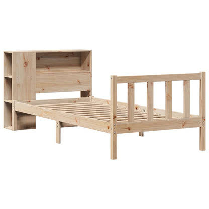 Letto Libreria senza Materasso 90x190 cm Legno Massello Pino
