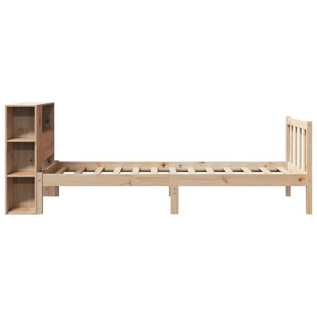Letto Libreria senza Materasso 100x200 cm in Legno di Pino - homemem39