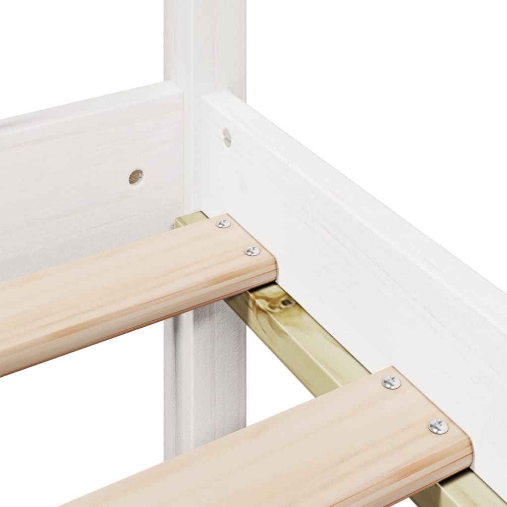 Letto Libreria senza Materasso Bianco 100x200 cm Legno di Pino - homemem39