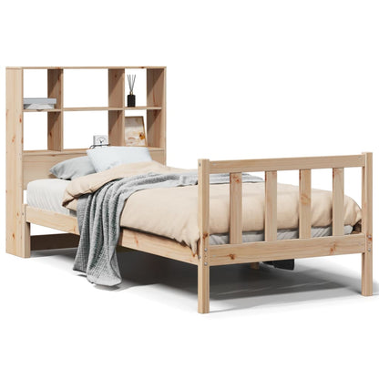 Letto Libreria senza Materasso 90x190 cm Legno Massello Pino