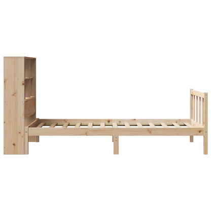 Letto Libreria senza Materasso 90x190 cm Legno Massello Pino