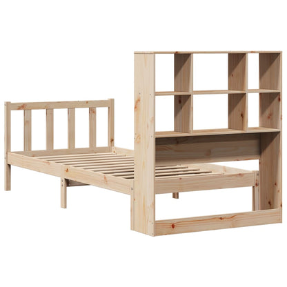 Letto Libreria senza Materasso 90x190 cm Legno Massello Pino