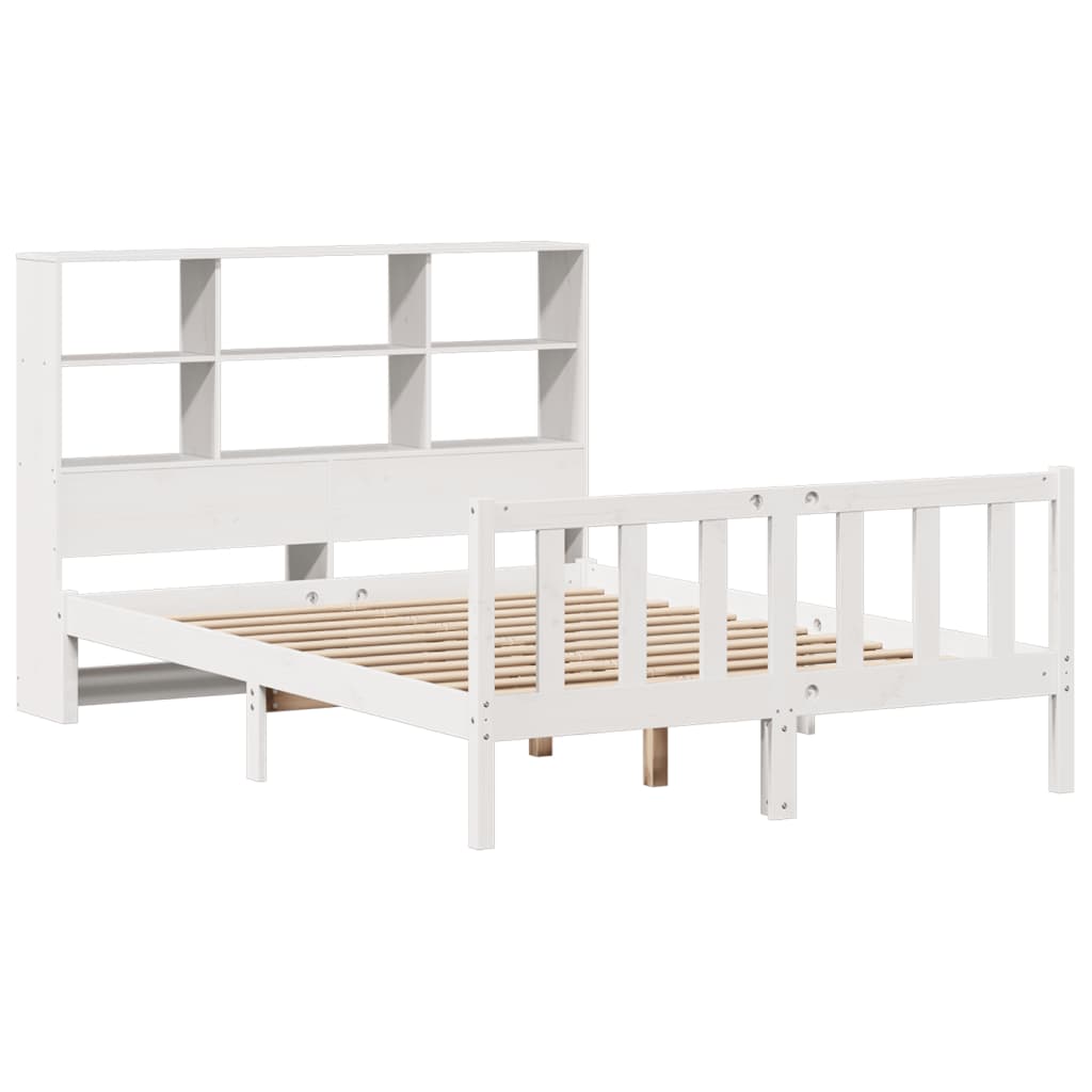 Letto Libreria senza Materasso Bianco 120x200 cm Legno di Pino - homemem39