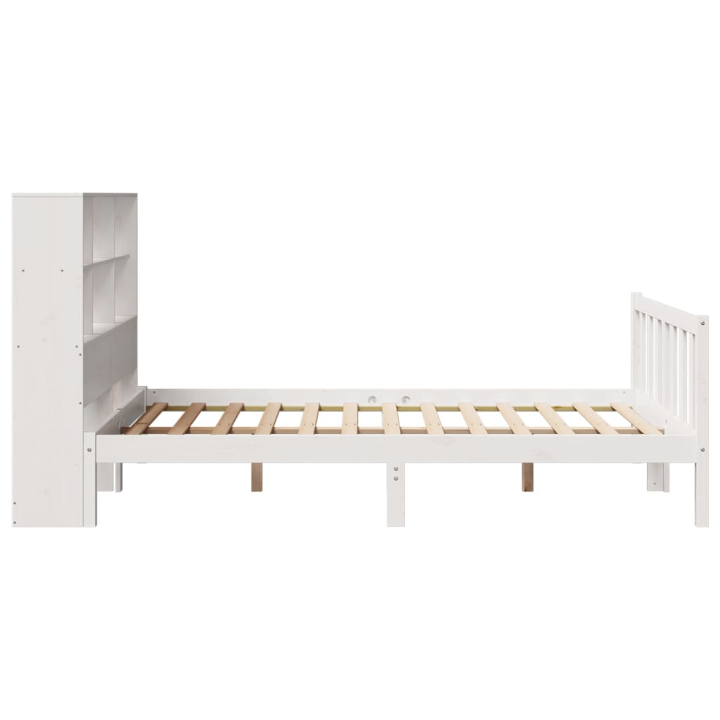 Letto Libreria senza Materasso Bianco 120x200 cm Legno di Pino - homemem39
