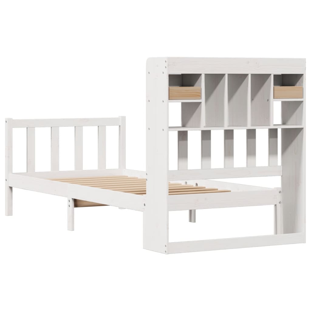 Letto con Libreria senza Materasso 75x190 cm in Legno Pino - homemem39