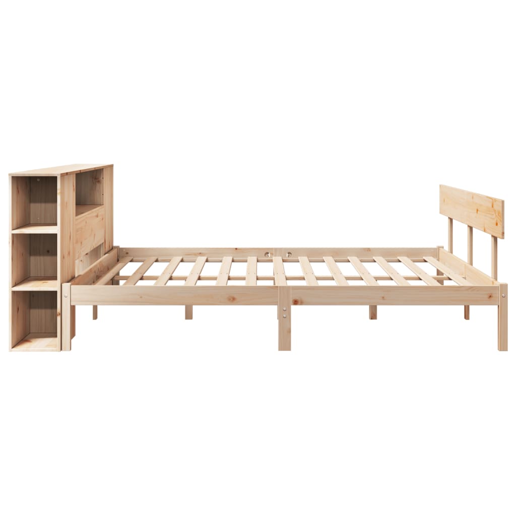 Letto Libreria senza Materasso 180x200 cm in Legno di Pino - homemem39