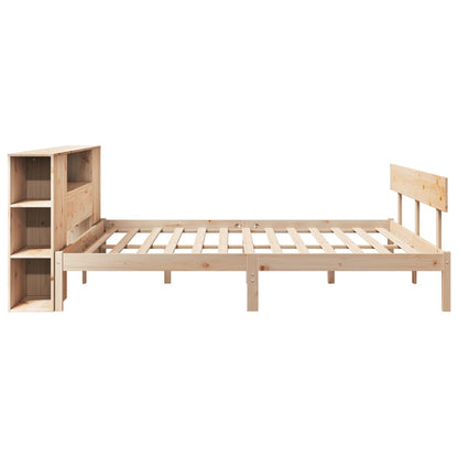 Letto Libreria senza Materasso 180x200 cm in Legno di Pino - homemem39