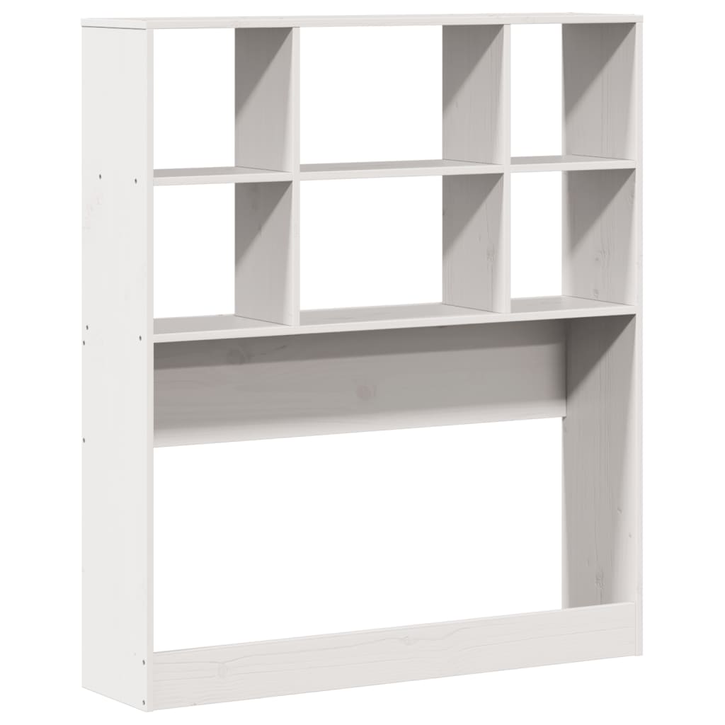 Letto Libreria senza Materasso Bianco 90x190 cm Massello Pino