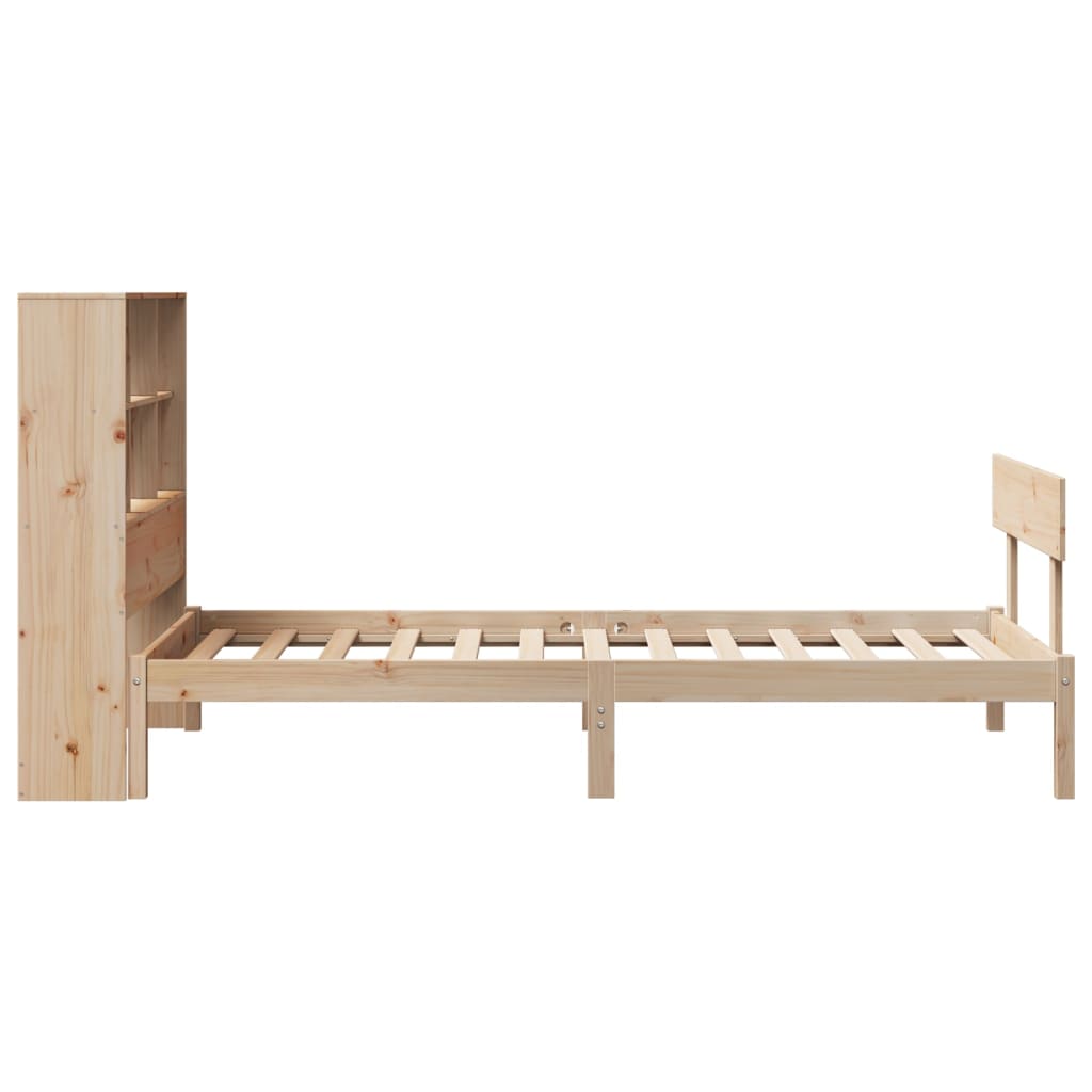Letto Libreria senza Materasso 90x200 cm Legno Massello Pino - homemem39