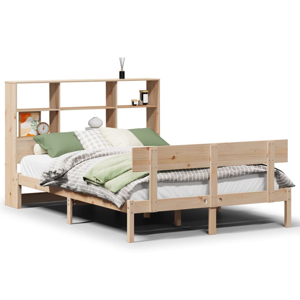 Letto Libreria senza Materasso 120x200cm Legno Massello di Pino