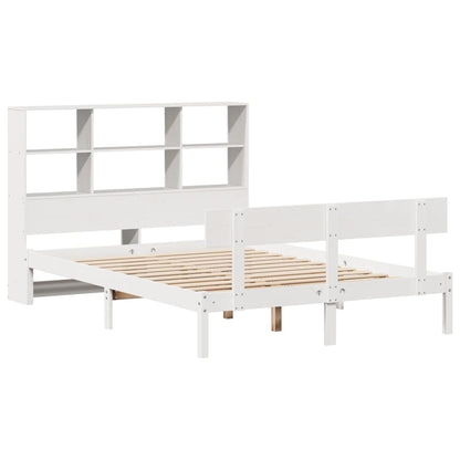 Letto Libreria senza Materasso Bianco 140x200 cm Legno di Pino - homemem39