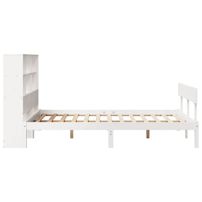 Letto Libreria senza Materasso Bianco 140x200 cm Legno di Pino - homemem39
