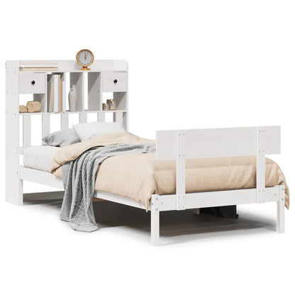 Letto con Libreria senza Materasso 75x190 cm in Legno Pino - homemem39