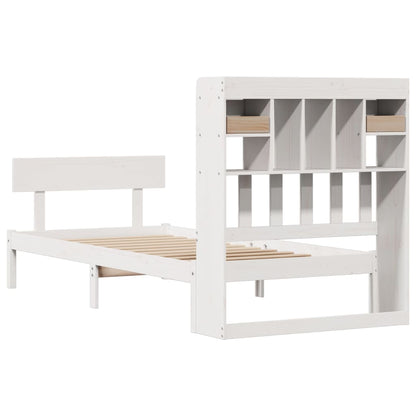 Letto con Libreria senza Materasso 75x190 cm in Legno Pino - homemem39