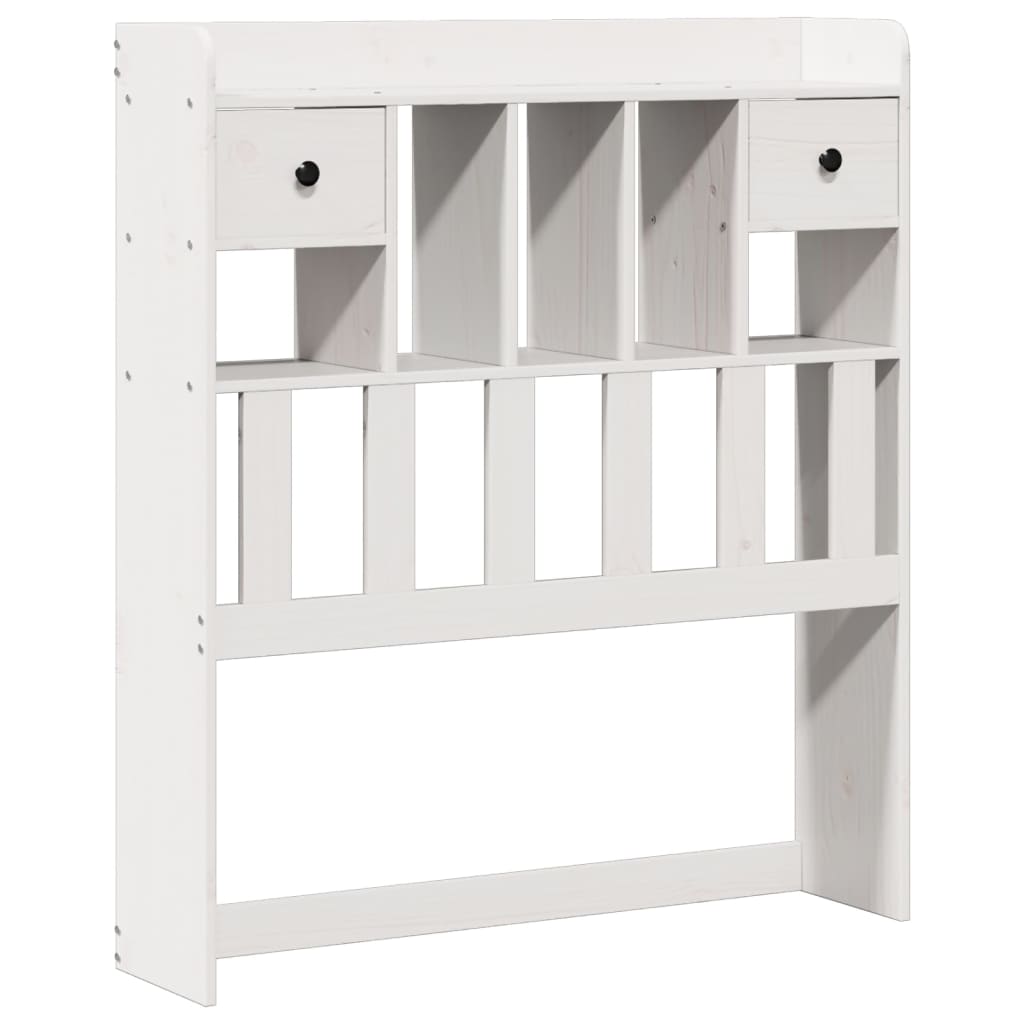 Letto Libreria senza Materasso Bianco 90x190 cm Massello Pino - homemem39