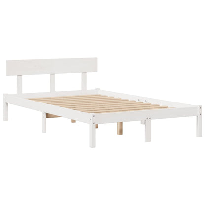 Letto Libreria senza Materasso Bianco 135x190 cm Legno di Pino - homemem39