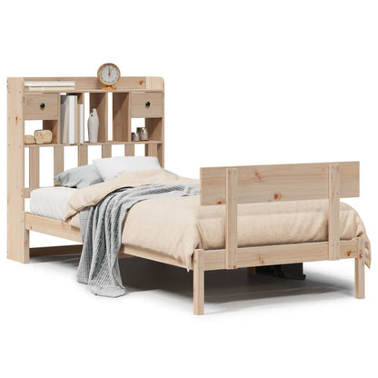 Letto Libreria senza Materasso 90x200 cm Legno Massello Pino - homemem39