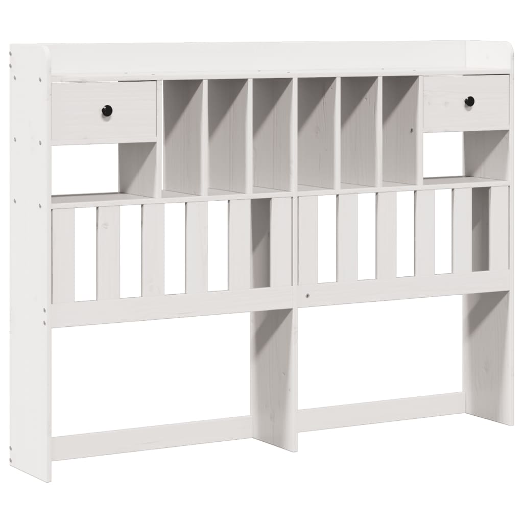 Letto Libreria senza Materasso Bianco 160x200 cm Legno di Pino - homemem39
