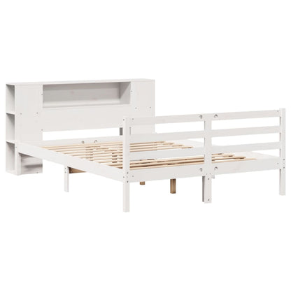 Letto Libreria senza Materasso Bianco 120x190 cm Legno di Pino - homemem39