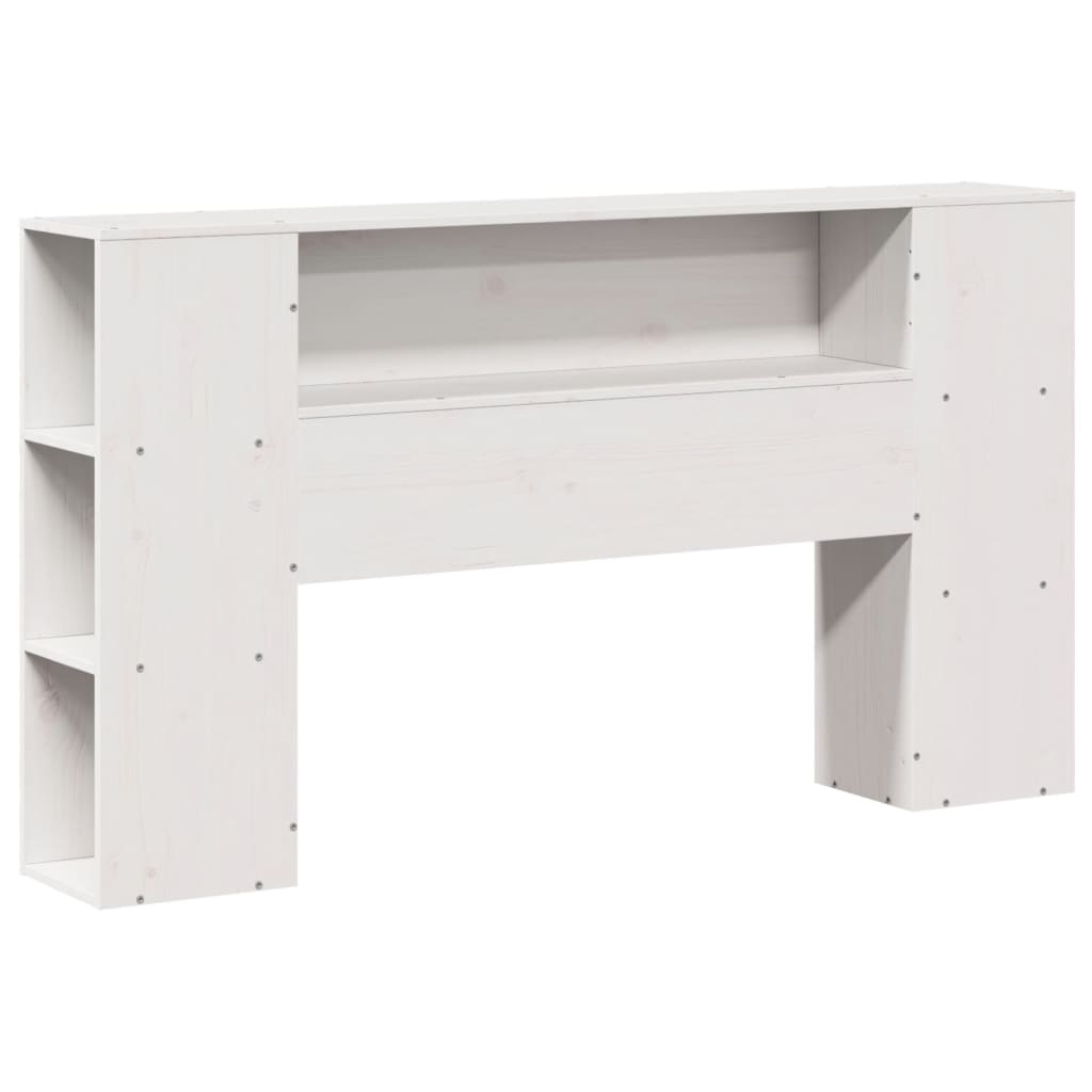 Letto Libreria senza Materasso Bianco 135x190 cm Legno di Pino - homemem39