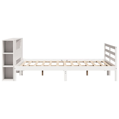 Letto Libreria senza Materasso Bianco 200x200 cm Legno di Pino - homemem39
