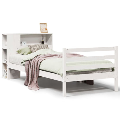 Letto con Libreria senza Materasso 75x190 cm in Legno Pino - homemem39