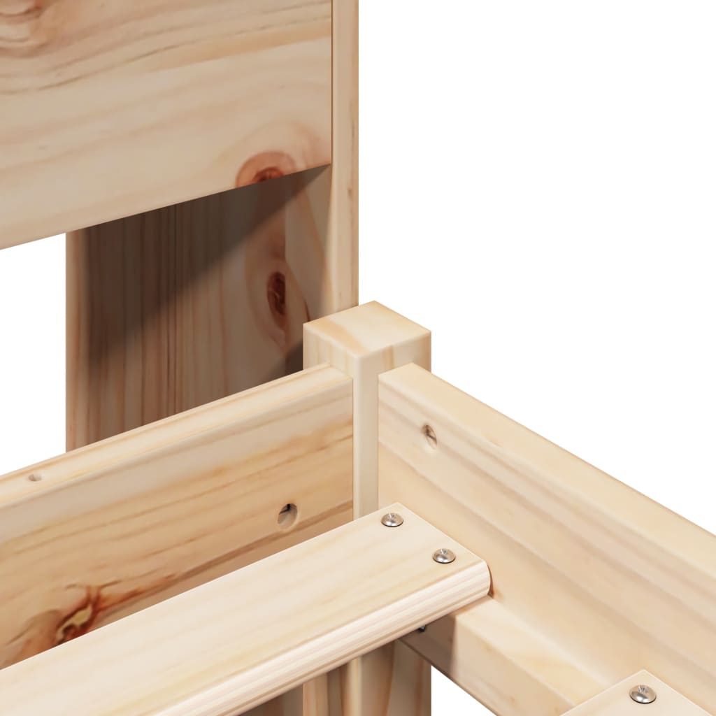 Letto Libreria senza Materasso 90x190 cm Legno Massello Pino