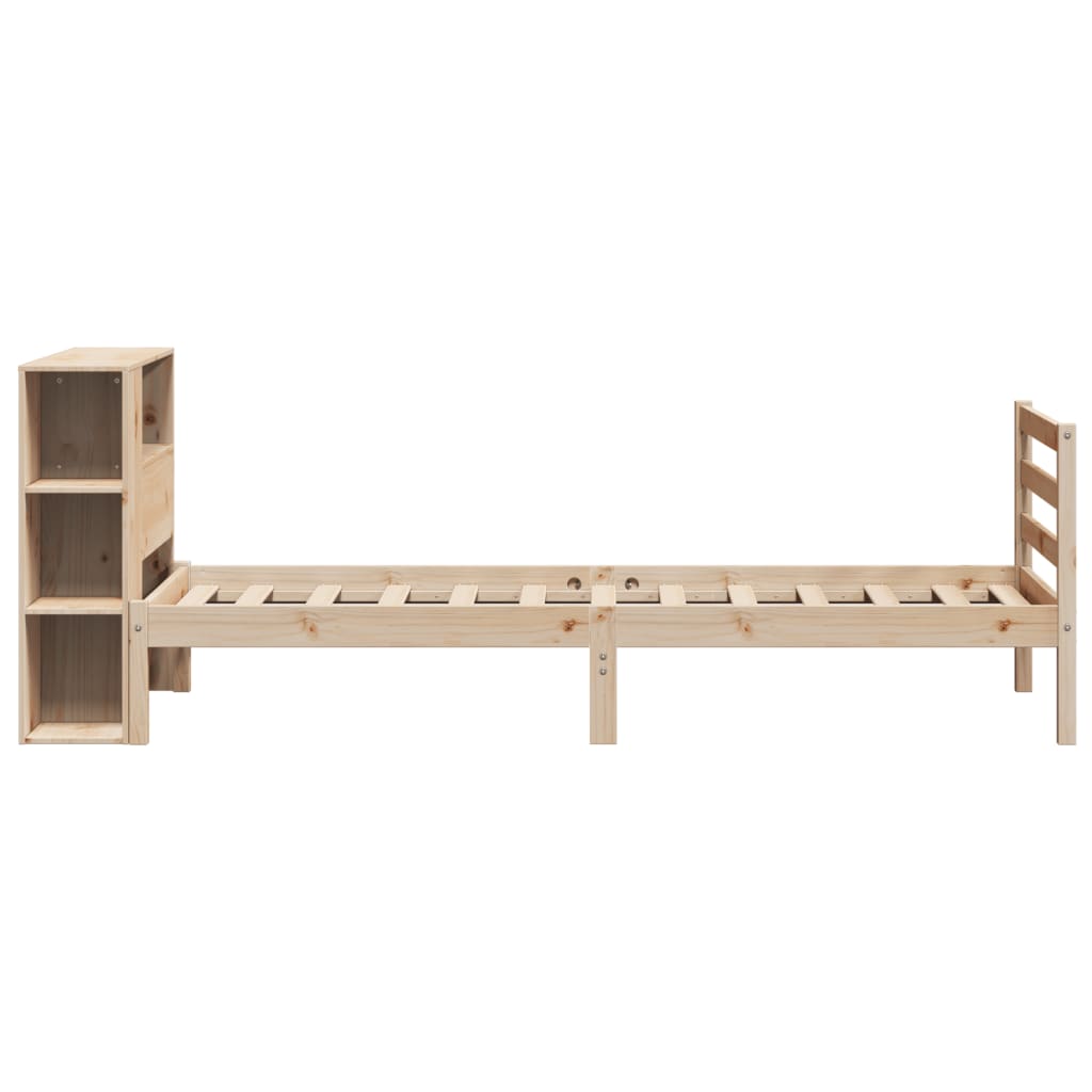 Letto Libreria senza Materasso 100x200 cm in Legno di Pino - homemem39